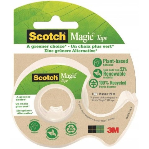 Taśma biurowa EKO SCOTCH MAGIC 19mmx20m Greener Choice na podajniku 3M-70005280956 Taśma biurowa EKO SCOTCH MAGIC 19mmx20m Greener Choice na podajniku 3M-70005280956