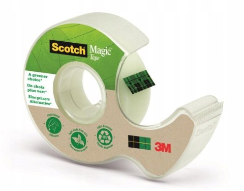 Taśma biurowa EKO SCOTCH MAGIC 19mmx20m Greener Choice na podajniku 3M-70005280956 Taśma biurowa EKO SCOTCH MAGIC 19mmx20m Greener Choice na podajniku 3M-70005280956