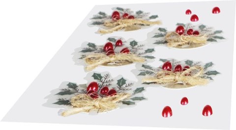 Naklejki 3D świąteczne gałązki Boże Narodzenie 11szt. 486414 TITANUM Naklejki 3D świąteczne gałązki Boże Narodzenie 11szt. 486414 TITANUM