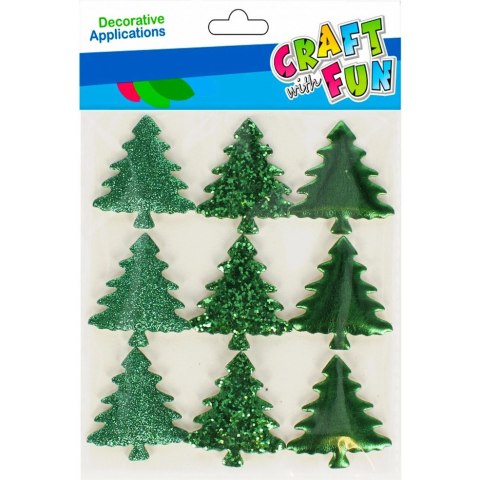 Naklejki mix zielone CHOINKI 9szt. 521543 Craft with Fun Naklejki mix zielone CHOINKI 9szt. 521543 Craft with Fun