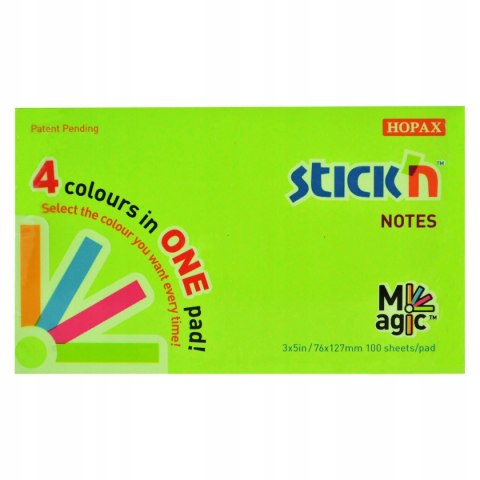 Bloczek STICK"N MAGIC PAD 76x127mm neon mix kolorów 21573 Bloczek STICK"N MAGIC PAD 76x127mm neon mix kolorów 21573