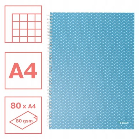 Kołonotatnik Colour`Breeze A4 w kratkę niebieski 628476 ESSELTE Kołonotatnik Colour`Breeze A4 w kratkę niebieski 628476 ESSELTE