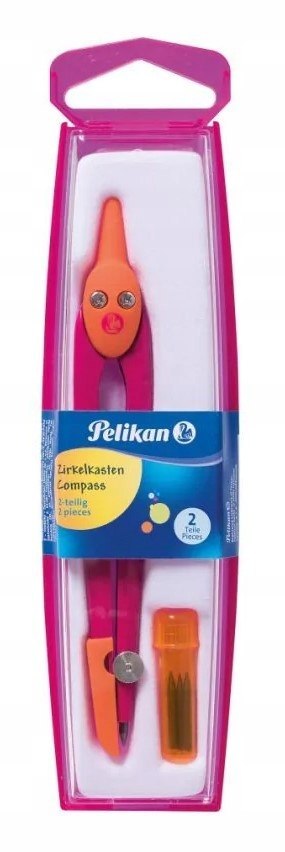 Cyrkiel szkolny z dodatkowym rysikiem mix kolorów 700467 PELIKAN Cyrkiel szkolny z dodatkowym rysikiem mix kolorów 700467 PELIKAN