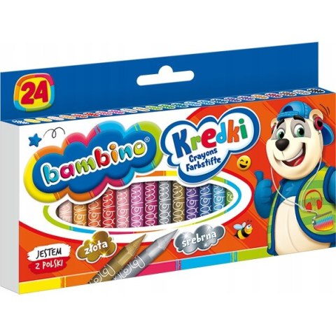 Kredki BAMBINO 24 kolory z glinki kaolinowej opakownie kartonowe ST.Majewski Kredki BAMBINO 24 kolory z glinki kaolinowej opakownie kartonowe ST.Majewski