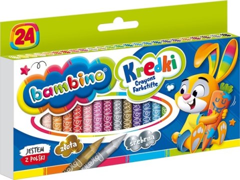 Kredki BAMBINO 24 kolory z glinki kaolinowej opakownie kartonowe ST.Majewski Kredki BAMBINO 24 kolory z glinki kaolinowej opakownie kartonowe ST.Majewski