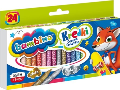 Kredki BAMBINO 24 kolory z glinki kaolinowej opakownie kartonowe ST.Majewski Kredki BAMBINO 24 kolory z glinki kaolinowej opakownie kartonowe ST.Majewski