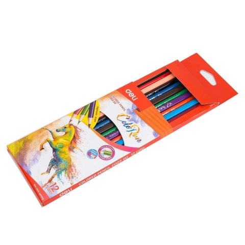 Kredki ołówkowe trójkątne COLORUN 12 kolorów EC00300 DELI Kredki ołówkowe trójkątne COLORUN 12 kolorów EC00300 DELI