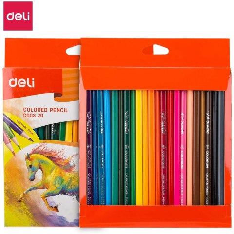 Kredki ołówkowe trójkątne COLORUN 24 kolorów EC00320 DELI Kredki ołówkowe trójkątne COLORUN 24 kolorów EC00320 DELI