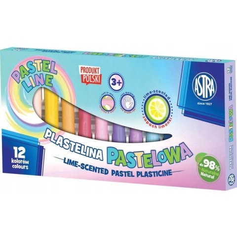 Plastelina 12kol pastel. zapach limonki 303114001 ASTRA Plastelina 12kol pastel. zapach limonki 303114001 ASTRA