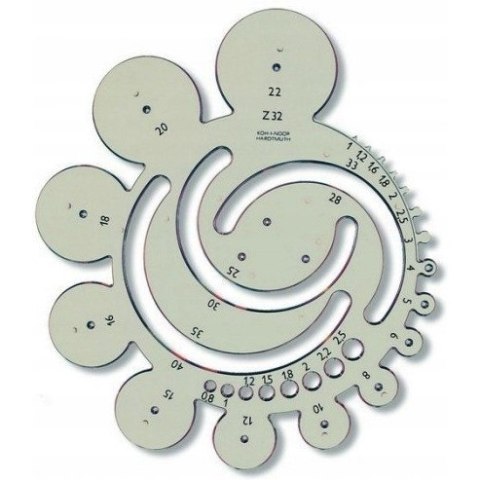 Szablon kołowy zewnętrzny Z-32 749002 KOH-I-NOOR Szablon kołowy zewnętrzny Z-32 749002 KOH-I-NOOR