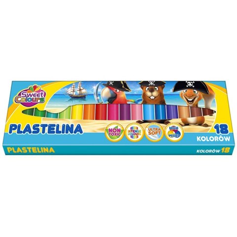 Plastelina 18 kolorów Sweet Colours KOMA-PLAST Plastelina 18 kolorów Sweet Colours KOMA-PLAST