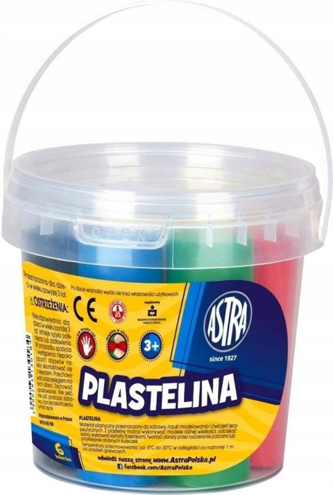Plastelina 6kol-wiaderko ASTRA 303106001 Plastelina 6kol-wiaderko ASTRA 303106001