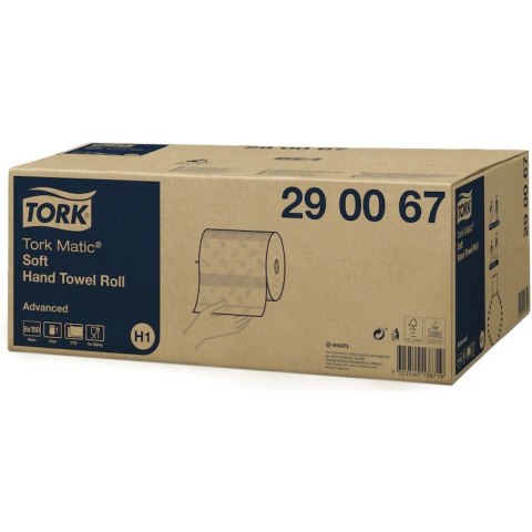 Ręcznik w roli biały miękki 2w (6 sztuk) 21x25cm TORK MATIC H1 290067 celuloza Ręcznik w roli biały miękki 2w (6 sztuk) 21x25cm TORK MATIC H1 290067 celuloza