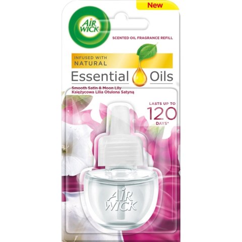 Wkład do odświeżacza AIR WICK elektryczny 19ml Księzycowa Lilia Otulona Satyną Wkład do odświeżacza AIR WICK elektryczny 19ml Księzycowa Lilia Otulona Satyną