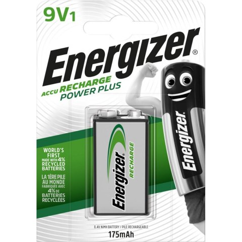 Akumulatorek ENERGIZER Power Plus 9V/HR22/6F22 175mAh Ni-MH Akumulatorek ENERGIZER Power Plus 9V/HR22/6F22 175mAh Ni-MH