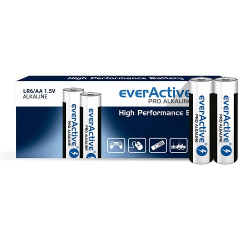 Bateria EVERACTIVE Pro Alkaline AA/LR6 alkaliczna pudełko (10szt) Bateria EVERACTIVE Pro Alkaline AA/LR6 alkaliczna pudełko (10szt)