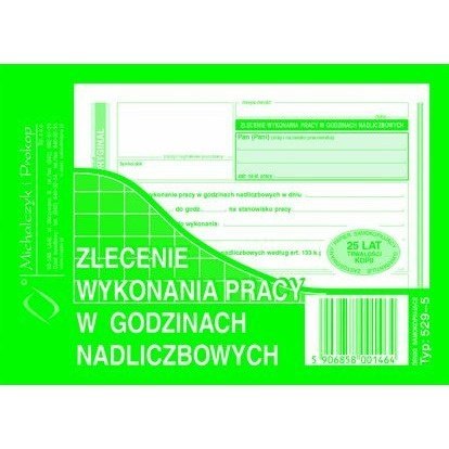 529-5 Zlecenie wyk.prac w godz nadliczbow.MICHALCZYK I PROKOP 529-5 Zlecenie wyk.prac w godz nadliczbow.MICHALCZYK I PROKOP