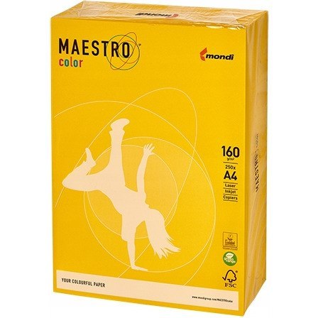 Papier ksero A4 160g MAESTRO COLOR IG50 żółć siarkowa (250ark) intensive Papier ksero A4 160g MAESTRO COLOR IG50 żółć siarkowa (250ark) intensive