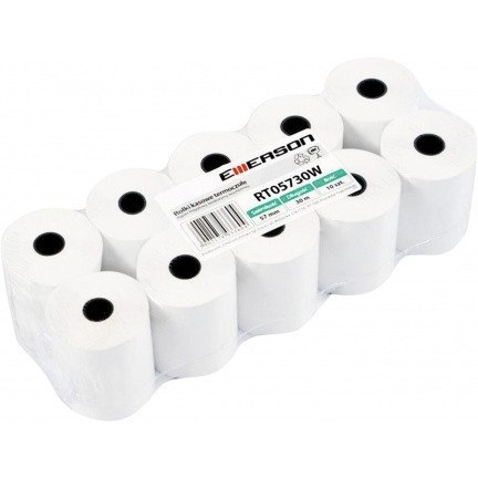 Rolki termiczne 57mmx45m (10szt) EMERSON rt05745wkbpaf BPA FREE bez bisfenolu Rolki termiczne 57mmx45m (10szt) EMERSON rt05745wkbpaf BPA FREE bez bisfenolu