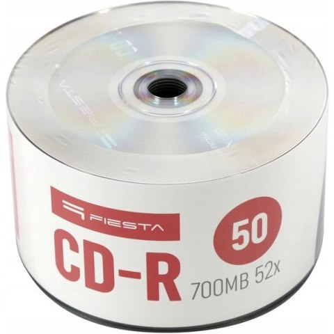 Płyta CD-R 700MB FIESTA 52x spindel (50szt) (56595) Płyta CD-R 700MB FIESTA 52x spindel (50szt) (56595)
