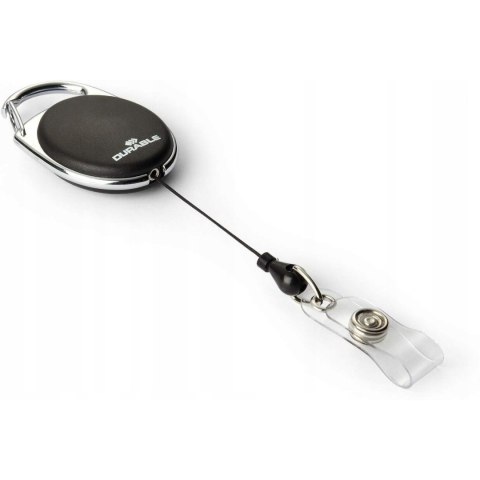 Mechanizm ściągający JOJO STYLE (10szt) czarny długość 80cm 832401 metalowe zapięcie DURABLE Mechanizm ściągający JOJO STYLE (10szt) czarny długość 80cm 832401 metalowe zapięcie DURABLE