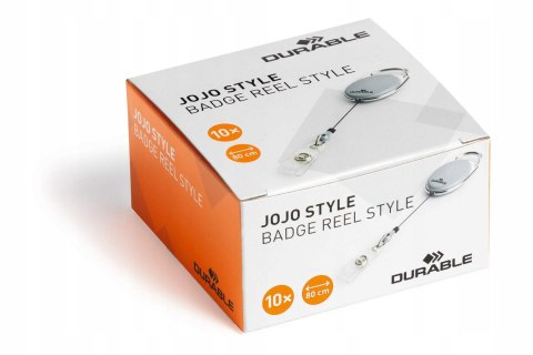 Mechanizm ściągający JOJO STYLE (10szt) granatowy długość 80cm 832407 metalowe zapięcie DURABLE Mechanizm ściągający JOJO STYLE (10szt) granatowy długość 80cm 832407 metalowe zapięcie DURABLE