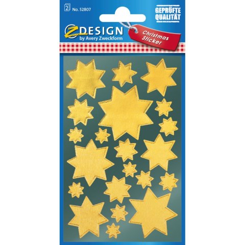Naklejki Z-Design - złote gwiazdy 52807 AVERY ZWECKFORM Naklejki Z-Design - złote gwiazdy 52807 AVERY ZWECKFORM