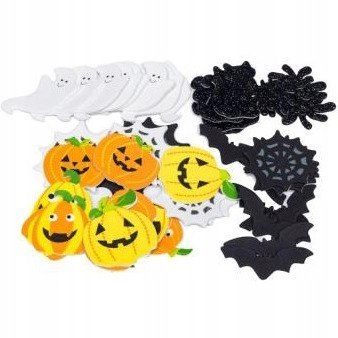 Naklejki z pianki HALLOWEEN dynie, duchy, koty,pajęczyny, nietoperze (40 szt.) PVH3 BREWIS Naklejki z pianki HALLOWEEN dynie, duchy, koty,pajęczyny, nietoperze (40 szt.) PVH3 BREWIS