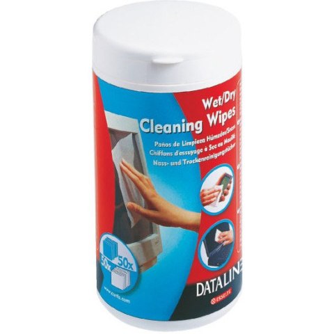 Chusteczki wilgotne i suche do ekranów DATALINE (2x50szt) 67119 ESSELTE Chusteczki wilgotne i suche do ekranów DATALINE (2x50szt) 67119 ESSELTE