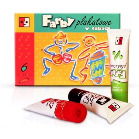 Farby plakatowe w tubach 6 kol 30ml JEDNOŚĆ Farby plakatowe w tubach 6 kol 30ml JEDNOŚĆ