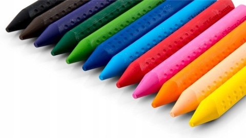 Kredki świecowe GRIP JUMBO trójkątne 12 kolorów FABER-CASTELL 122540 FC Kredki świecowe GRIP JUMBO trójkątne 12 kolorów FABER-CASTELL 122540 FC