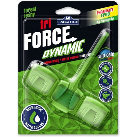 Zawieszka do WC TRI FORCE barwiąca 45g las GENERAL FRESH Zawieszka do WC TRI FORCE barwiąca 45g las GENERAL FRESH