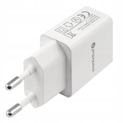 Ładowarka sieciowa 230V EVERACTIVE SC-100 1xUSB 1A biała Ładowarka sieciowa 230V EVERACTIVE SC-100 1xUSB 1A biała