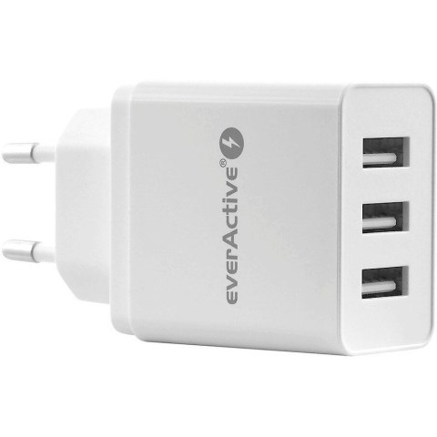 Ładowarka sieciowa 230V EVERACTIVE SC-300 3xUSB 3,4A biała Ładowarka sieciowa 230V EVERACTIVE SC-300 3xUSB 3,4A biała