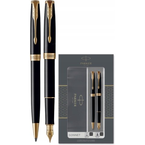 Komplet pióro wieczne + długopis SONNET czarna laka GT PARKER 2093371 Komplet pióro wieczne + długopis SONNET czarna laka GT PARKER 2093371