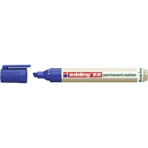 Marker permanentny ekologiczny ścięta końcówka niebieski 22/003/N ED EDDING Marker permanentny ekologiczny ścięta końcówka niebieski 22/003/N ED EDDING