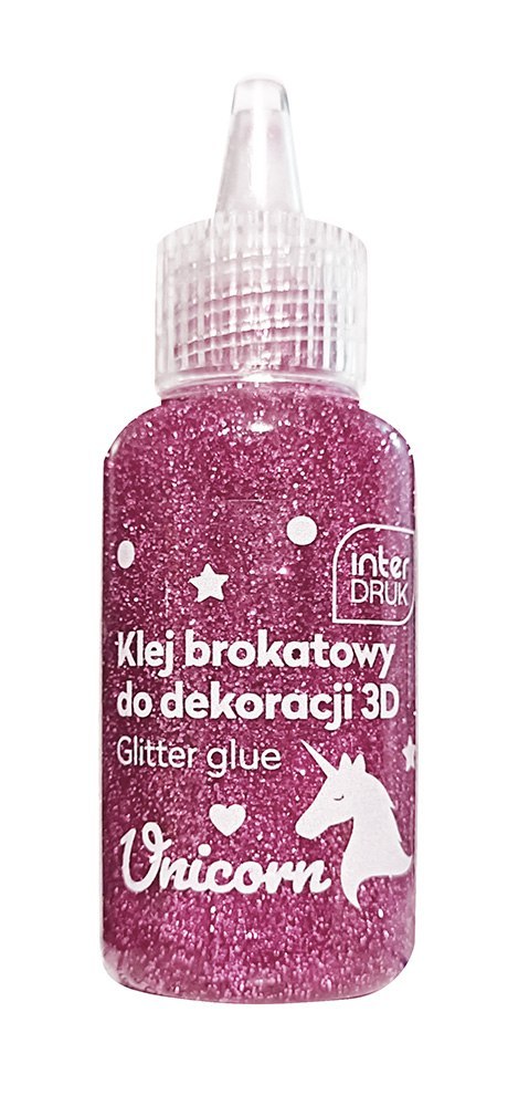 Klej brokatowy do dekoracji 3D 20ml UNICORN 24szt. INTERDRUK Klej brokatowy do dekoracji 3D 20ml UNICORN 24szt. INTERDRUK