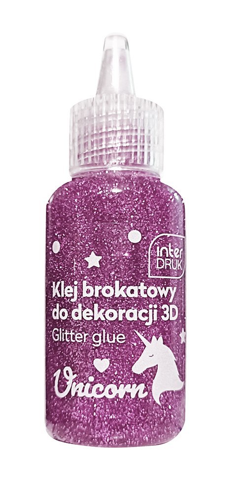 Klej brokatowy do dekoracji 3D 20ml UNICORN 24szt. INTERDRUK Klej brokatowy do dekoracji 3D 20ml UNICORN 24szt. INTERDRUK