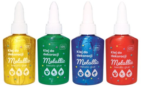 Klej do dekoracji 70g METALLIC 12szt. INTERDRUK Klej do dekoracji 70g METALLIC 12szt. INTERDRUK