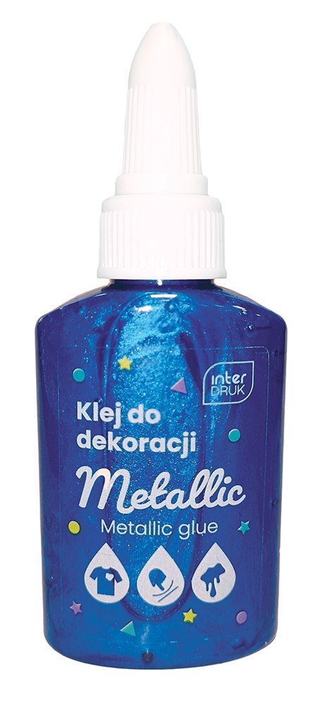 Klej do dekoracji 70g METALLIC 12szt. INTERDRUK Klej do dekoracji 70g METALLIC 12szt. INTERDRUK