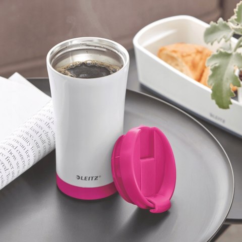 Kubek podróżny Leitz WOW, różowy 90140023 Kubek podróżny Leitz WOW, różowy 90140023