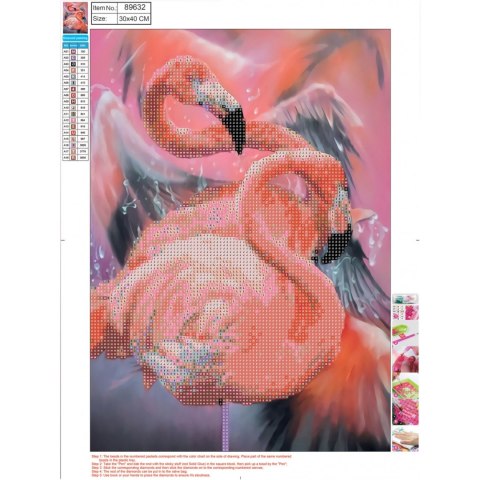 Mozaika diamentowa 5D FLAMINGO 30x40cm CENTRUM 0452-6303-92 Mozaika diamentowa 5D FLAMINGO 30x40cm CENTRUM 0452-6303-92