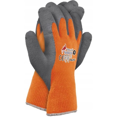 Rękawice REIS DRAGON NORTEX PS ocieplane powlekane spienionym lateksem roz.10/XL Rękawice REIS DRAGON NORTEX PS ocieplane powlekane spienionym lateksem roz.10/XL
