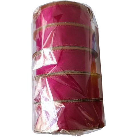Wstążka organza szer. 4cm ciemny róż GIMAR Wstążka organza szer. 4cm ciemny róż GIMAR