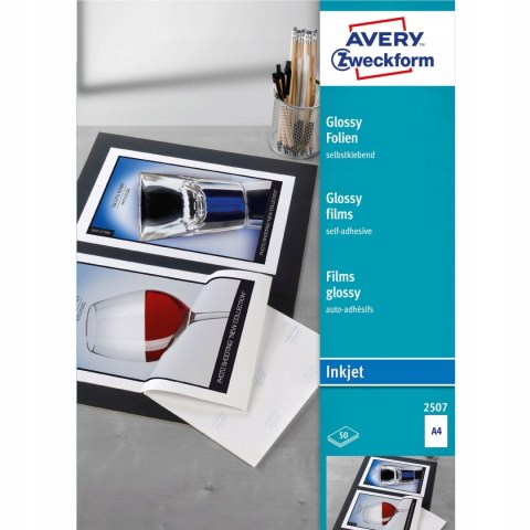 Folie samoprzylepne A4 0.17mm białe INK 50 ark. ZF2507 AVERY ZWECKFORM Folie samoprzylepne A4 0.17mm białe INK 50 ark. ZF2507 AVERY ZWECKFORM