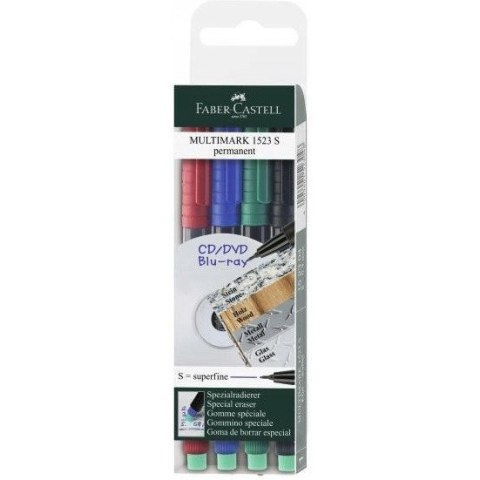 Foliopis z gumką S 0.4mm komplet 4kolory 152304 FABER CASTELL Foliopis z gumką S 0.4mm komplet 4kolory 152304 FABER CASTELL