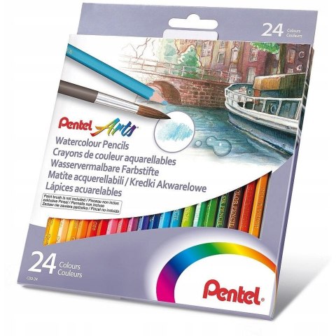 Kredki akwarelowe PENTEL 24 kolory CB9-24 Kredki akwarelowe PENTEL 24 kolory CB9-24