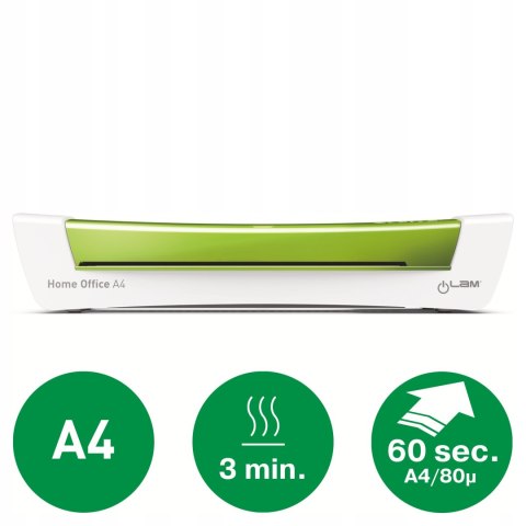 Laminator iLam Home OFFICE A4 zielony 73680054 LEITZ Laminator iLam Home OFFICE A4 zielony 73680054 LEITZ