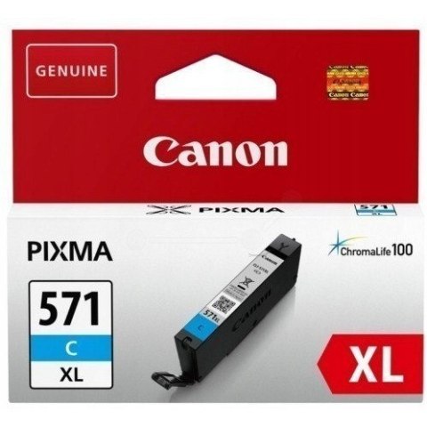 Tusz CANON (CLI-571C XL/0332C001) niebieski 10,8ml/680str Tusz CANON (CLI-571C XL/0332C001) niebieski 10,8ml/680str