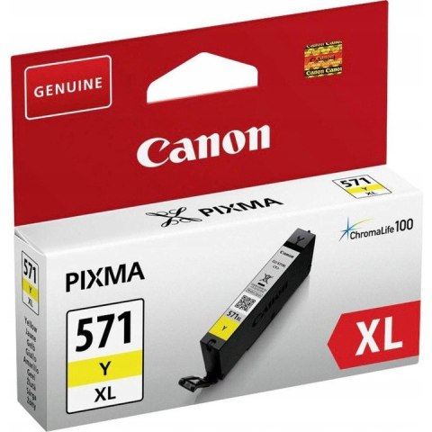 Tusz CANON (CLI-571Y XL/0334C001) żółty 10,8ml/680str Tusz CANON (CLI-571Y XL/0334C001) żółty 10,8ml/680str